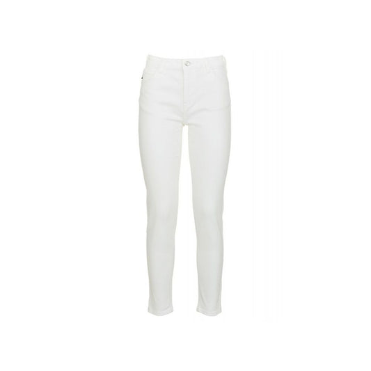 Imperfect White Cotton Women's Jeans