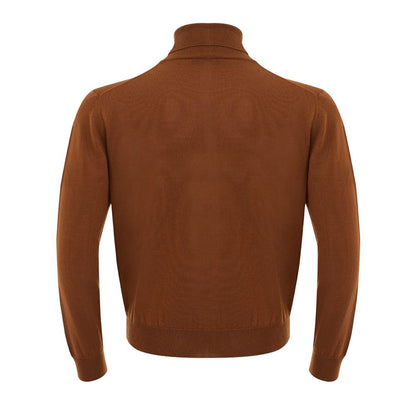 FERRANTE Elegant Brown Wool Sweater for Men