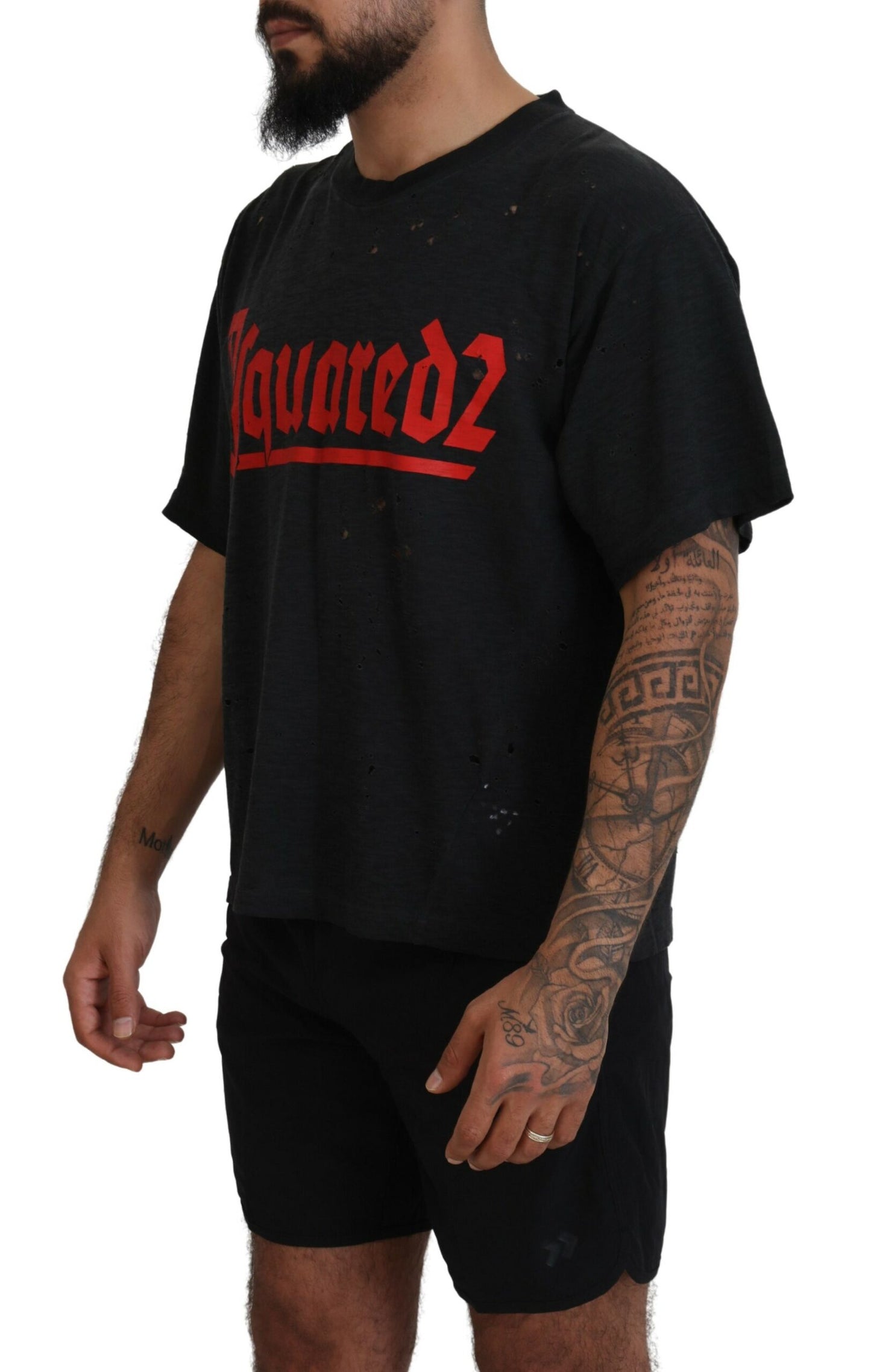 Dsquared² Black Cotton Short Sleeves Crewneck T-shirt