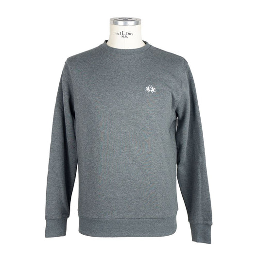 La Martina Grey Cotton Sweater