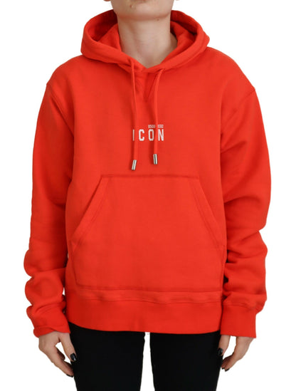 Dsquared² Red Mini Icon Cotton Hoodie Sweatshirt Sweater