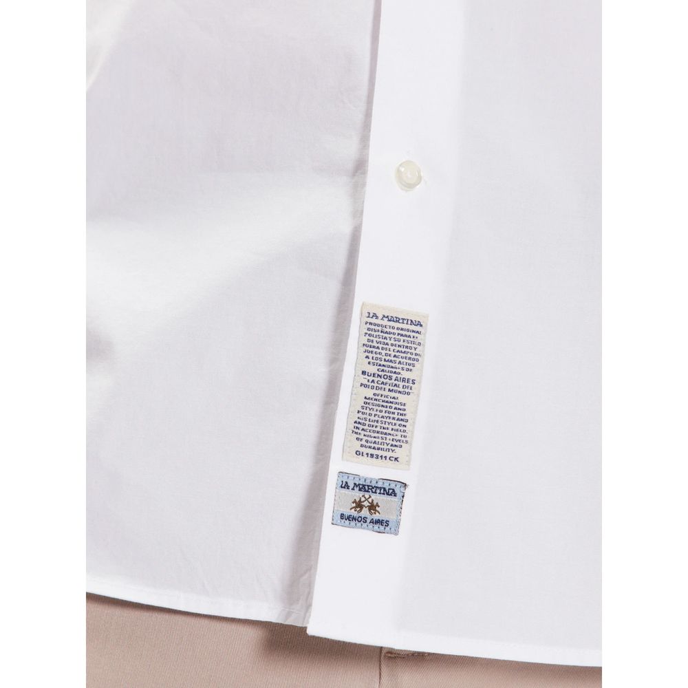 La Martina White Cotton Shirt