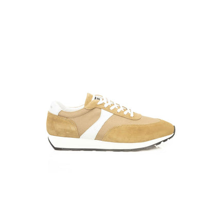 Cerruti 1881 Beige Calf Leather Men Sneaker