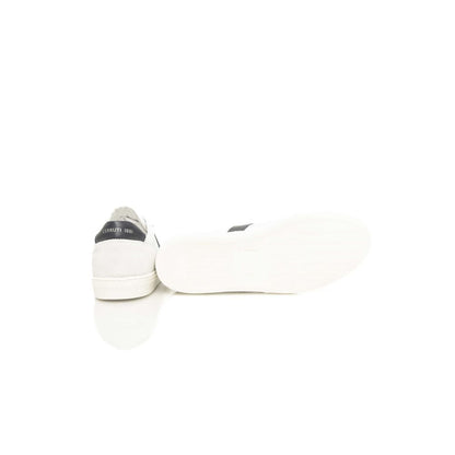 Cerruti 1881 White Leather Men Sneaker