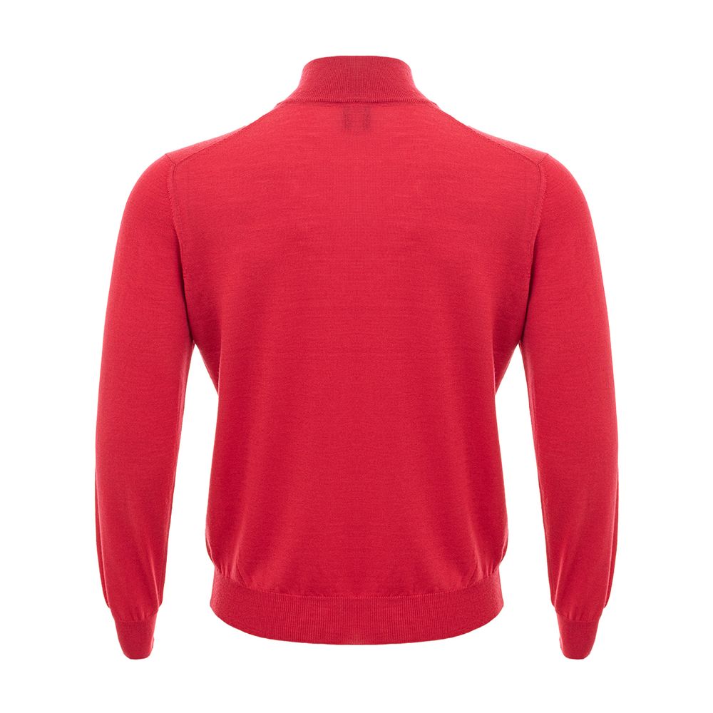 Gran Sasso Elegant Crimson Wool T-Shirt for Men