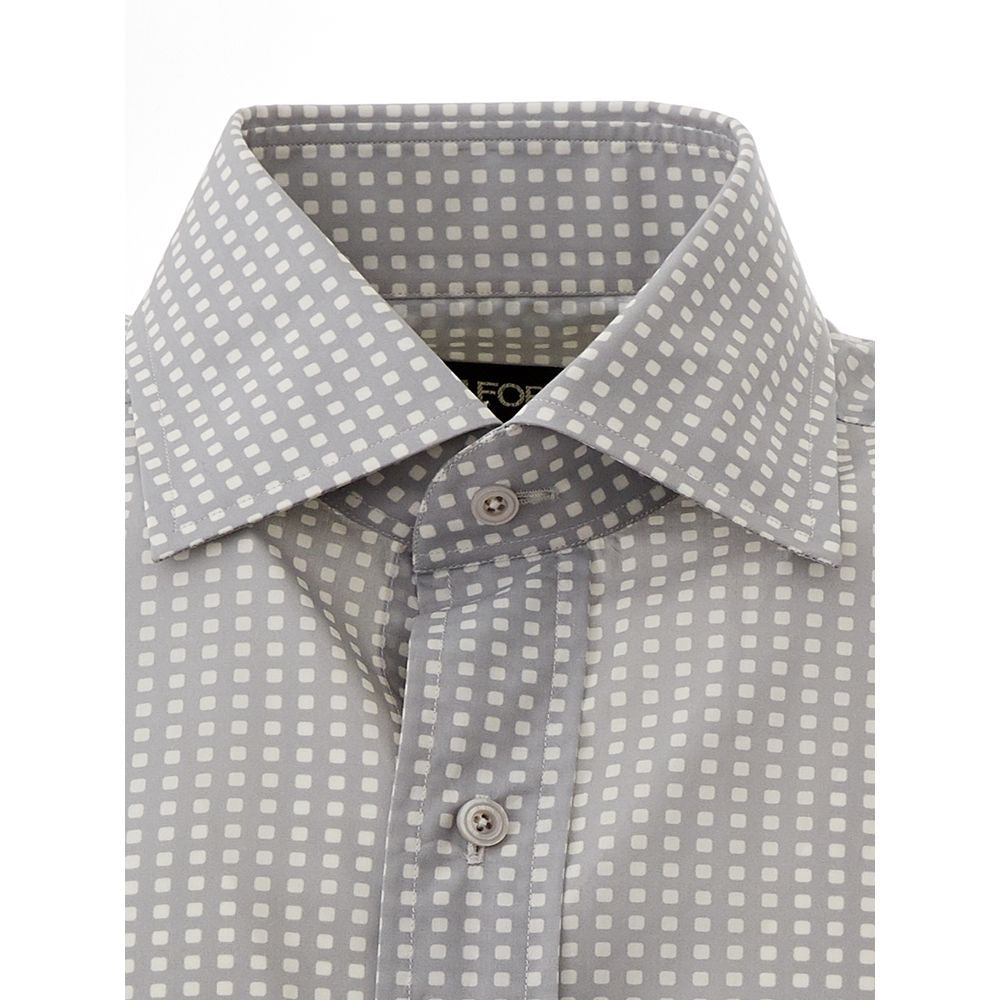 Tom Ford Elegant Cotton Gray Shirt for Men