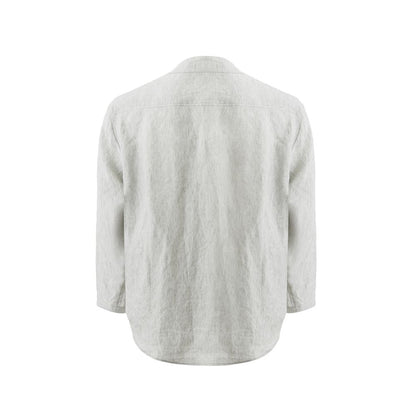 Emporio Armani Elegant Gray Linen Jacket for Men