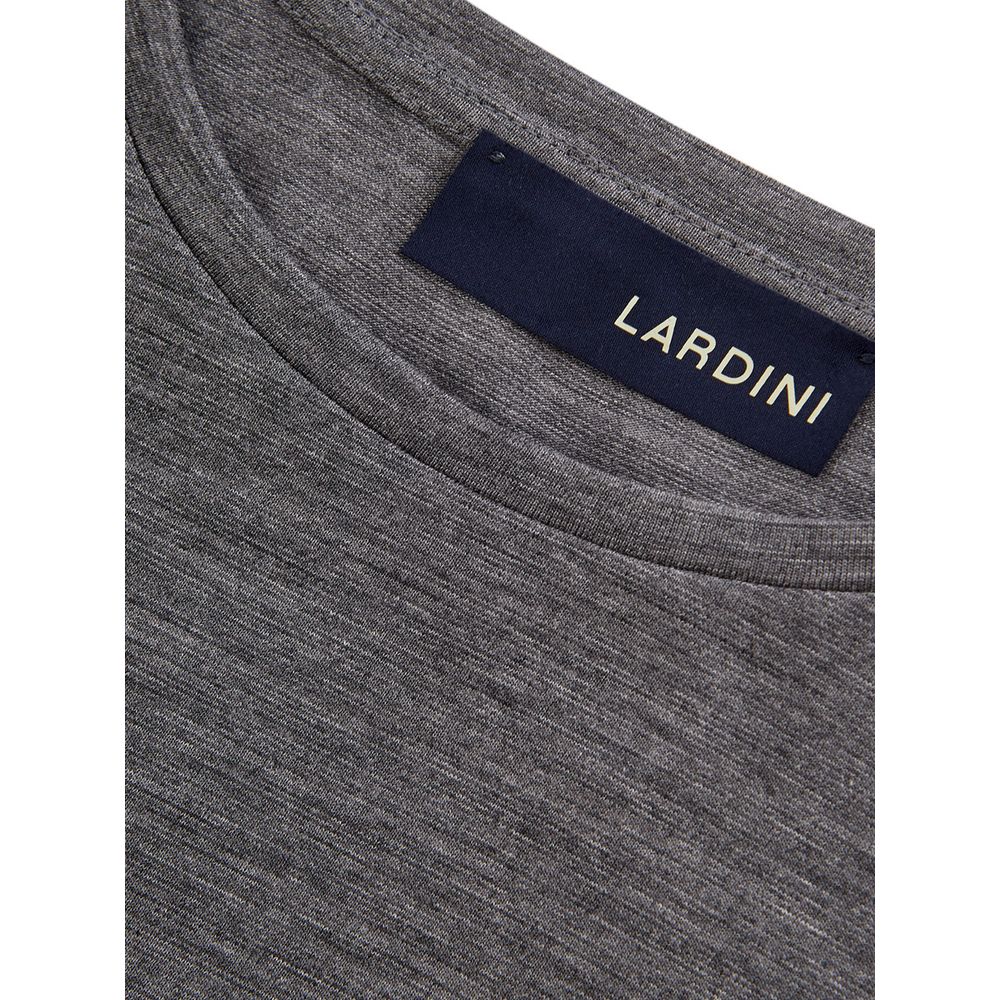 Lardini Elegant Gray Woolen Designer T-Shirt