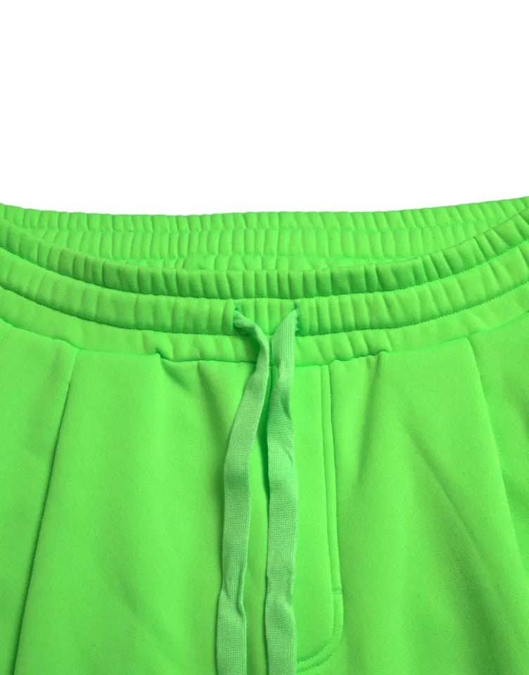 Dolce & Gabbana Neon Green Polyester Jogger Sweatpants Pants