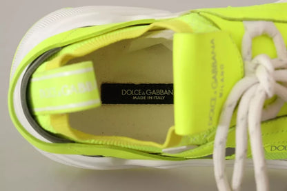 Dolce & Gabbana Yellow White Daymaster Women Sneakers Shoes