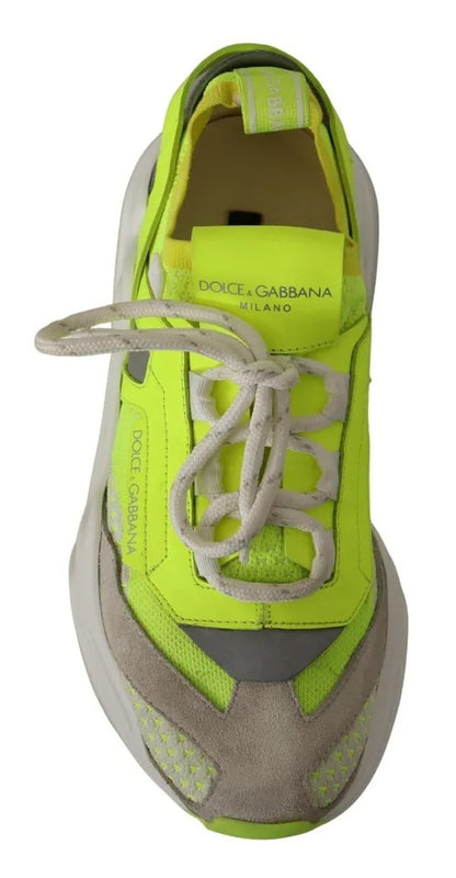 Dolce & Gabbana Yellow White Daymaster Women Sneakers Shoes