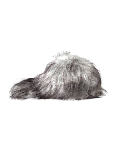 Dolce & Gabbana Black White Faux Fur Baseball Hat Men