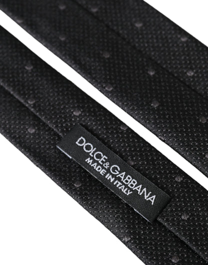 Dolce & Gabbana Men Black 100% Silk Fantasy Classic Men Tie