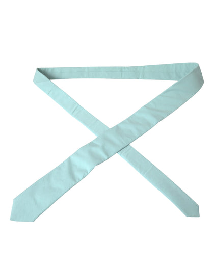 Dolce & Gabbana Mint Green Cotton Adjustable Tie Men