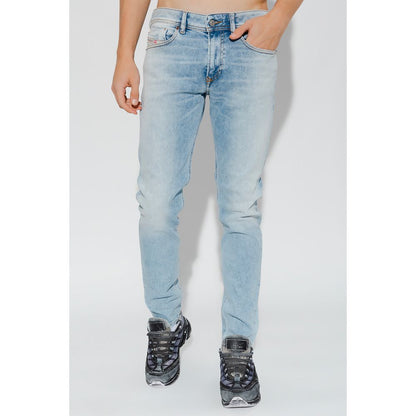 Diesel Light Blue Cotton Jeans & Pant