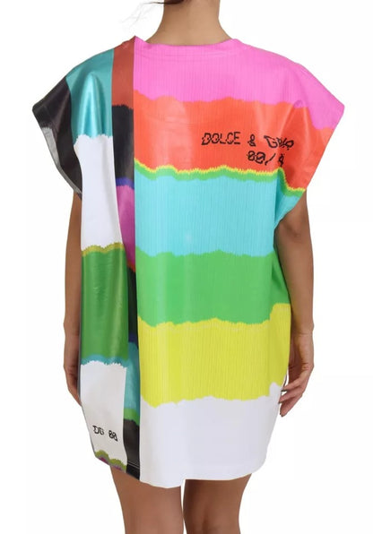 Dolce & Gabbana Multicolor TV Glitch Print Blouse Casual Top