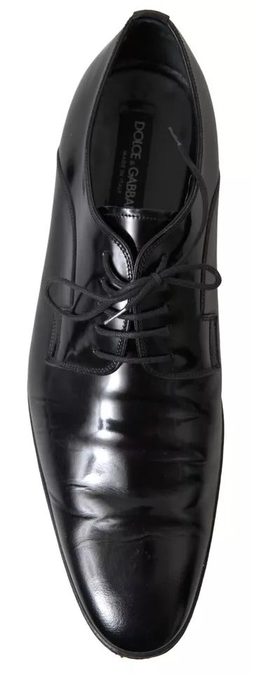 Dolce & Gabbana Black Polished Leather Formal Dress Shoes