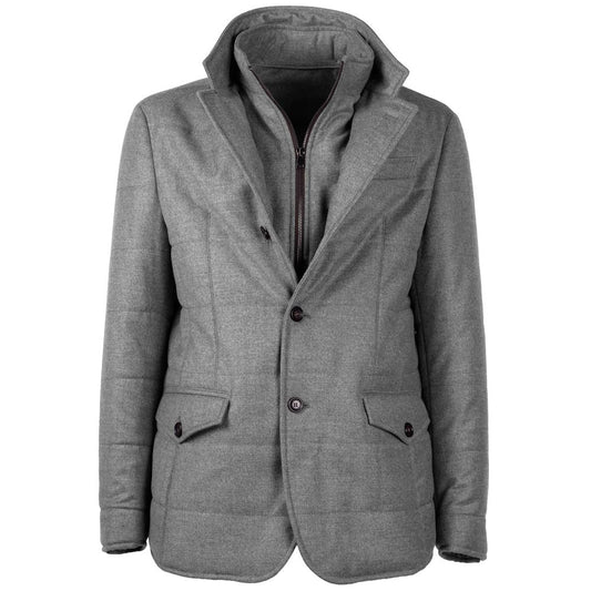 Made in Italy Gray Wool Men Jacket