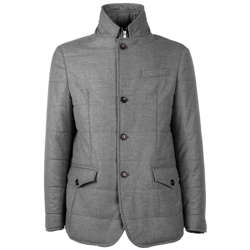 Made in Italy Gray Wool Men Jacket