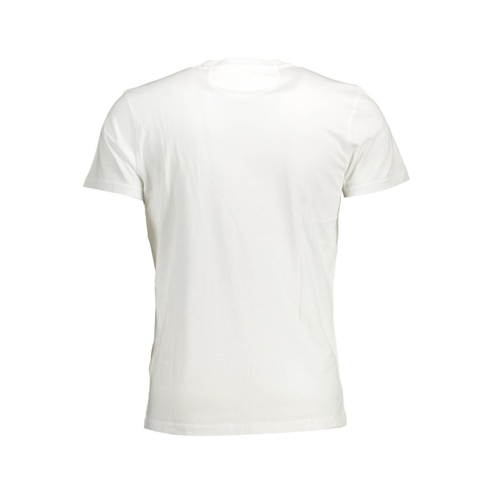 La Martina Elegant White Embroidered Tee for Men