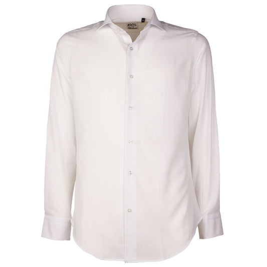 Made in Italy White Cotton Shirt