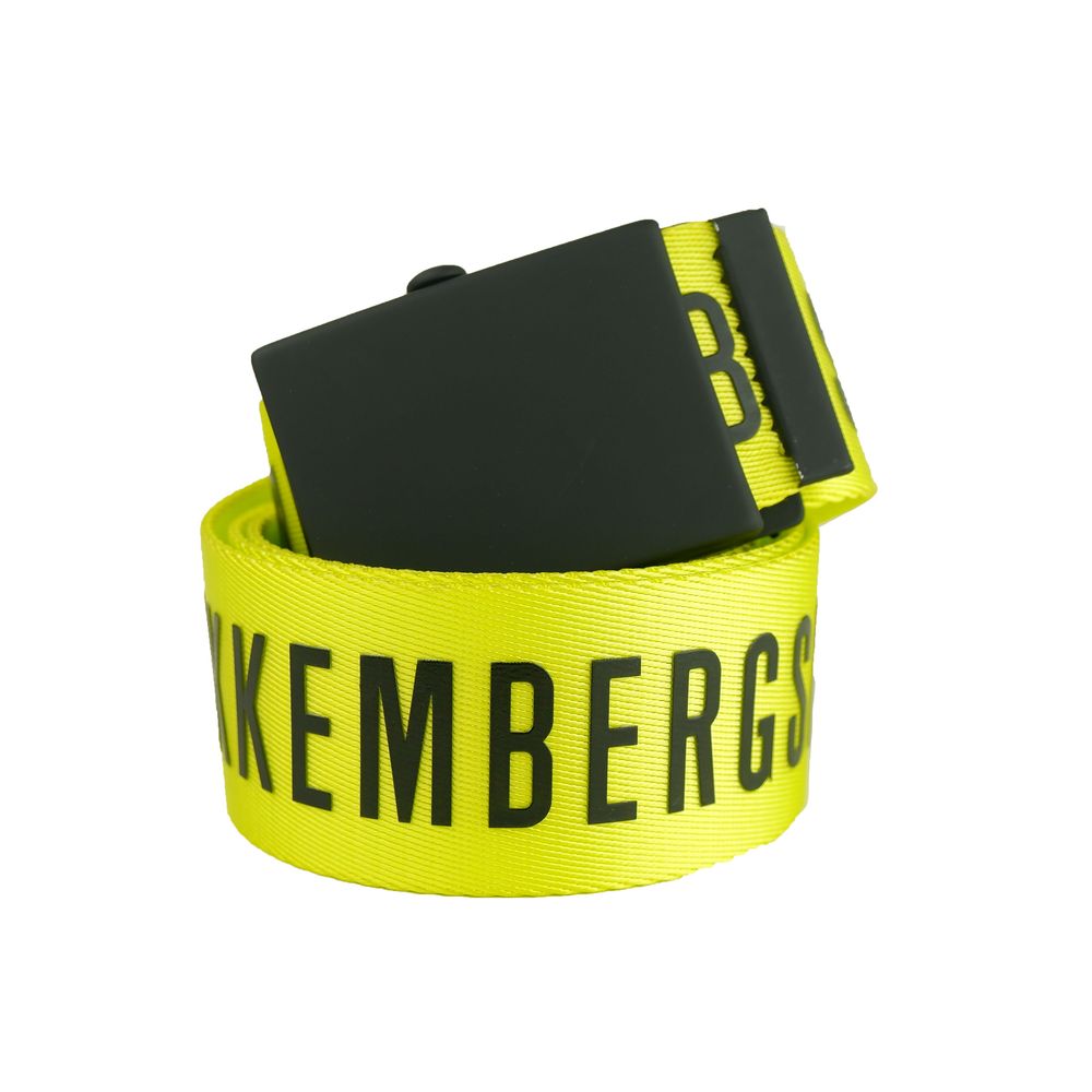 Bikkembergs Yellow Polyester Men Belt