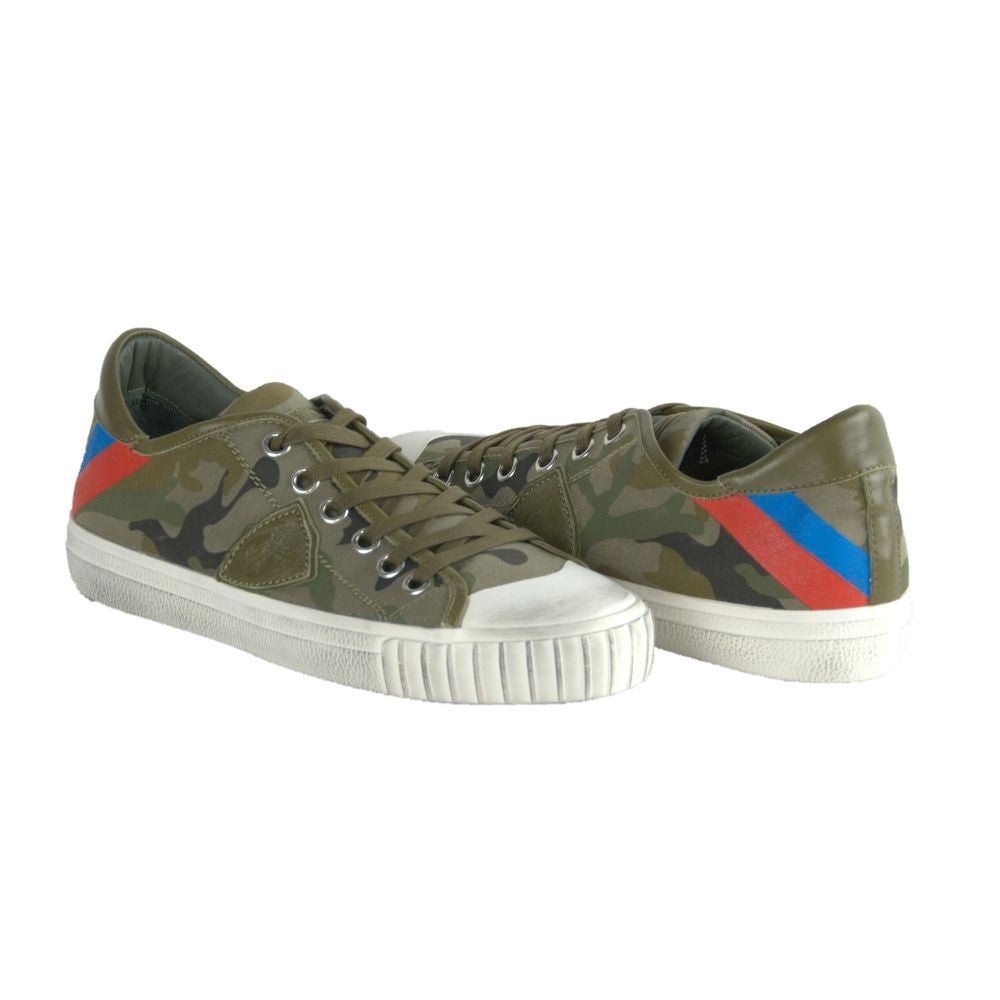 Philippe Model Green Leather Men Sneaker