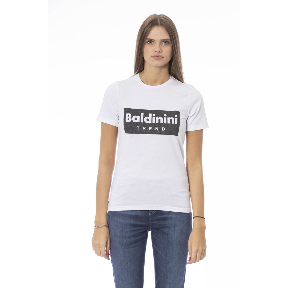 Baldinini Trend weiße Baumwoll-Tops und T-Shirts