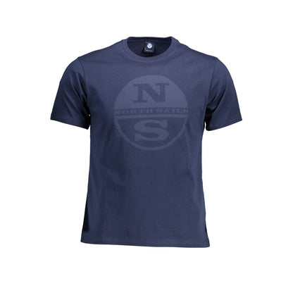 North Sails Blue Cotton Men T-Shirt