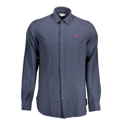 U.S. POLO ASSN. Blue Cotton Men Shirt