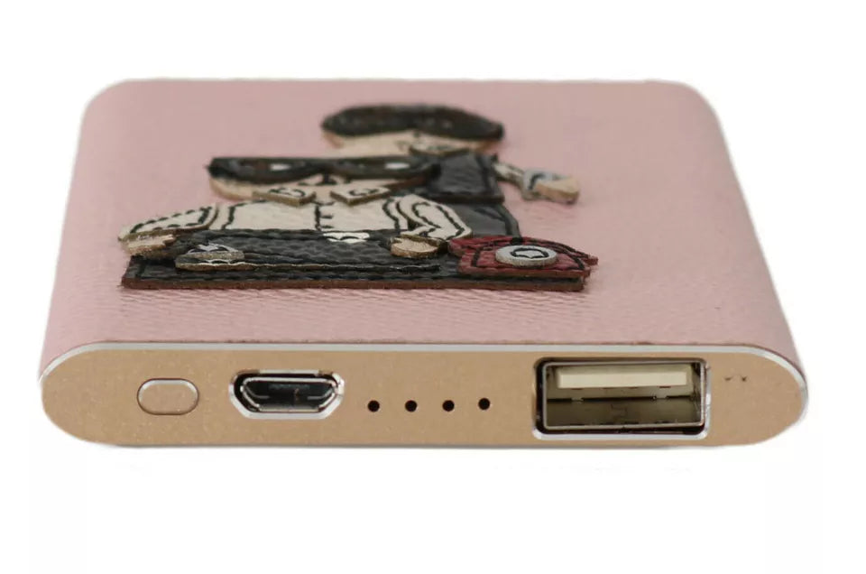 Dolce & Gabbana 충전기 USB 핑크 가죽 #DGFAMILY POWER BANK