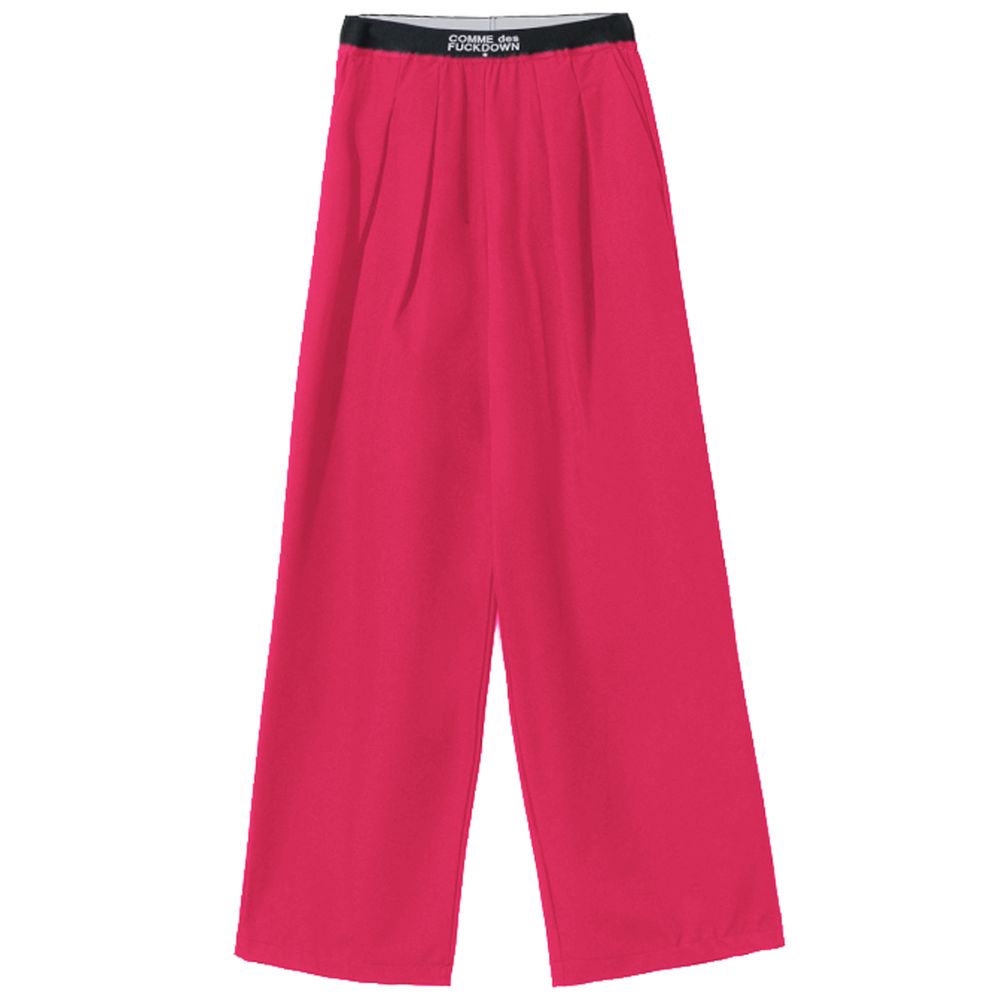 Comme Des Fuckdown Fuchsia Polyester Jeans & Pant