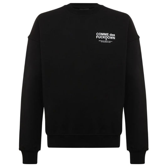 Comme Des Fuckdown Black Cotton Sweater