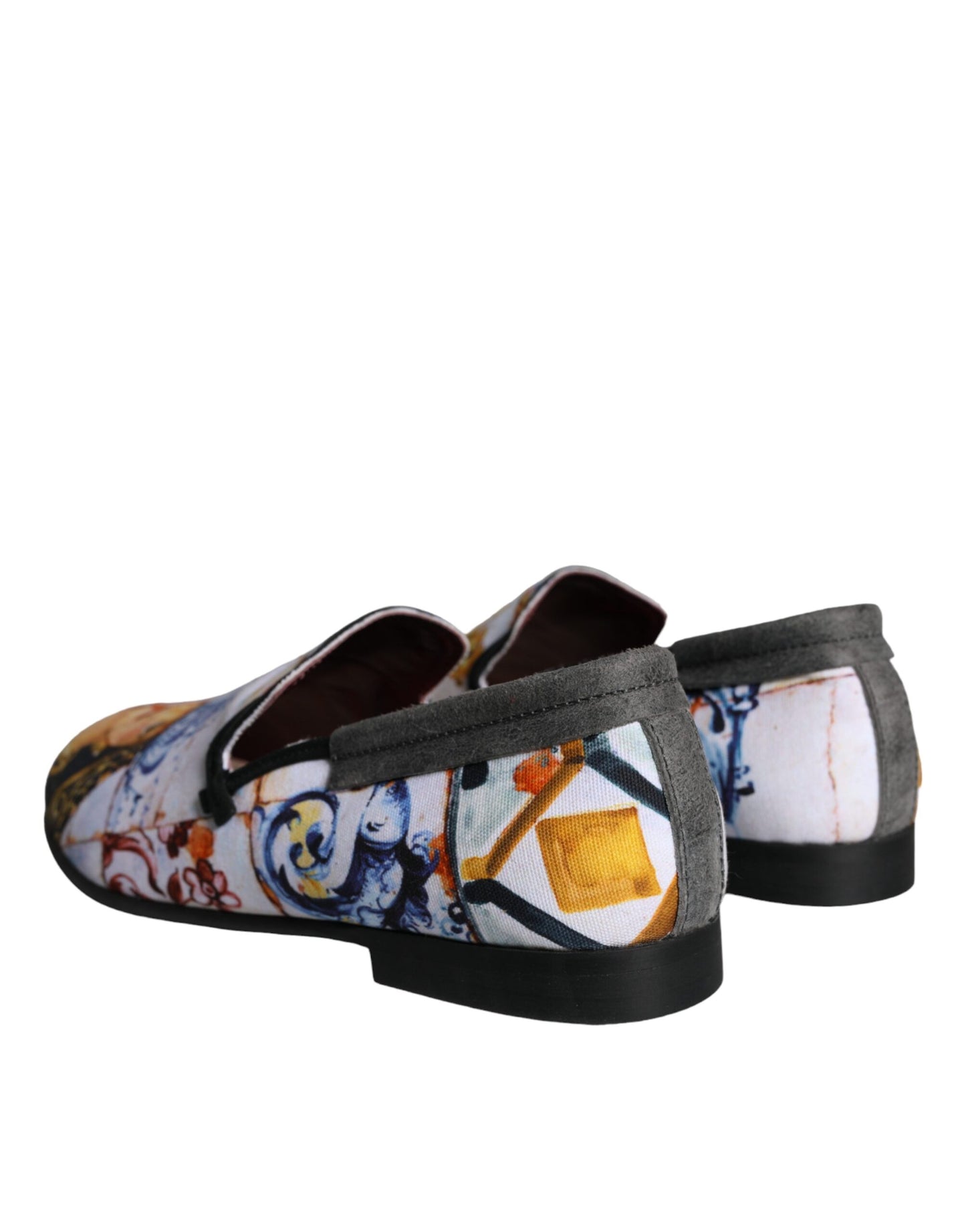 Dolce & Gabbana Multicolor Madonna Majolica Amalfi Men Loafers Shoes