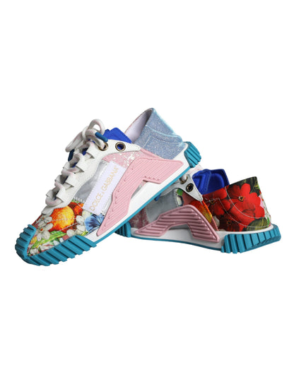 Dolce & Gabbana Multicolor Patchwork NS1 Low Top Sneaker Shoes