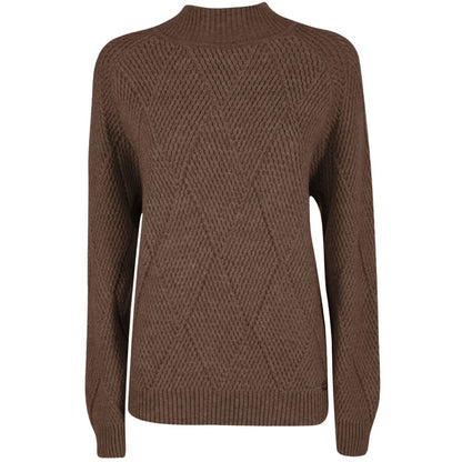 Yes Zee Brown Acrylic Sweater