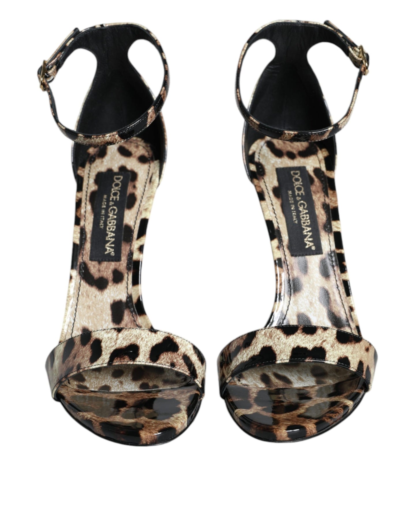 Dolce & Gabbana Brown Leopard KEIRA Ankle Strap Sandals Shoes