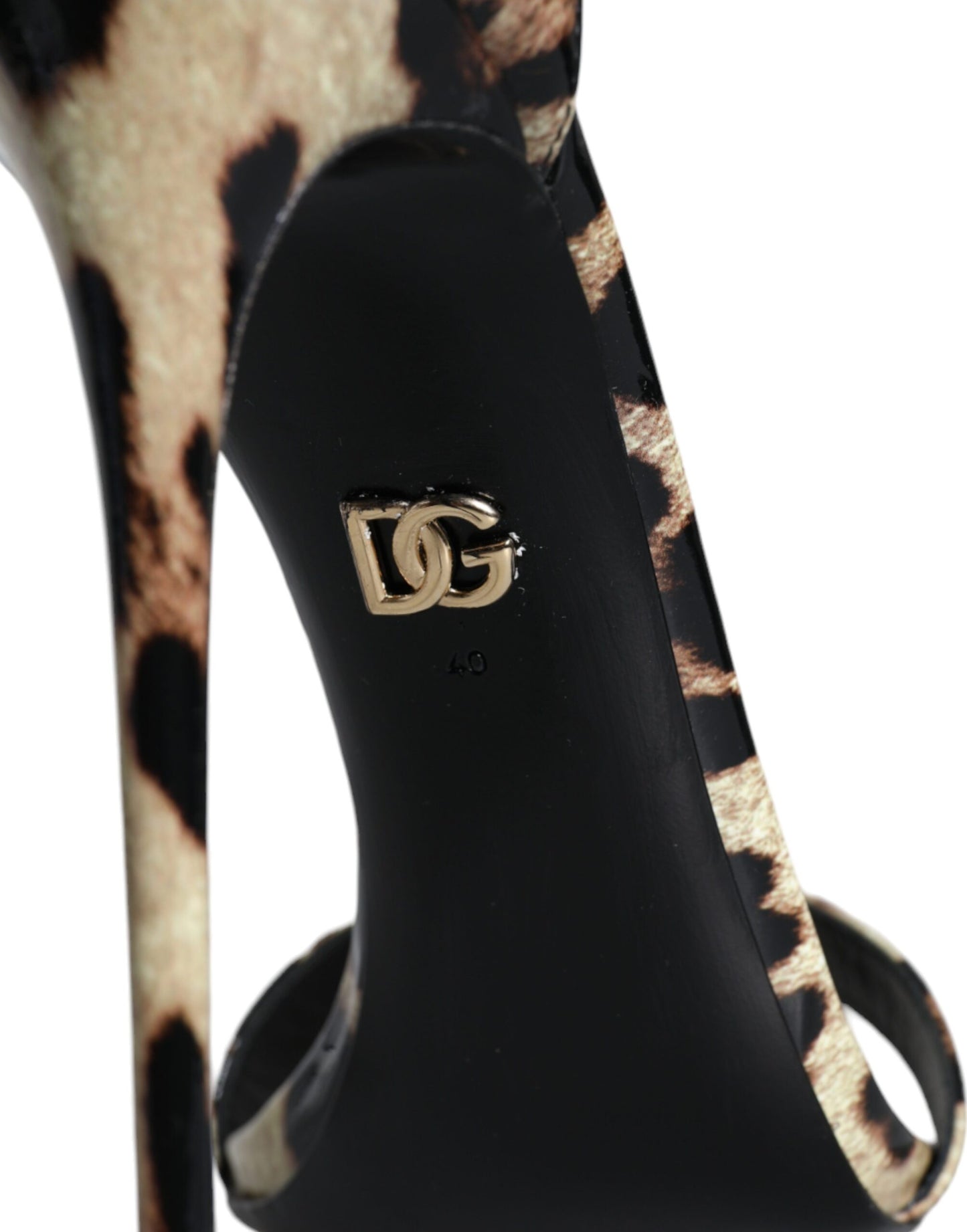 Dolce & Gabbana Brown Leopard KEIRA Ankle Strap Sandals Shoes