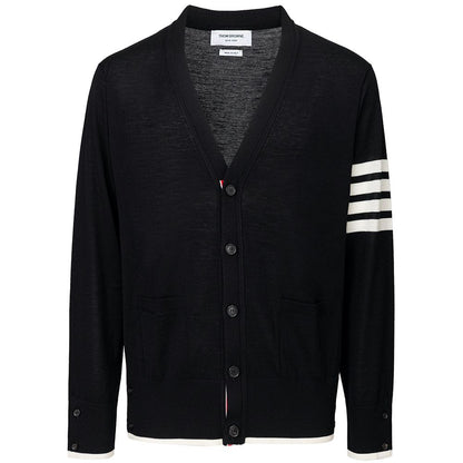 Thom Browne Black Wool Cardigan