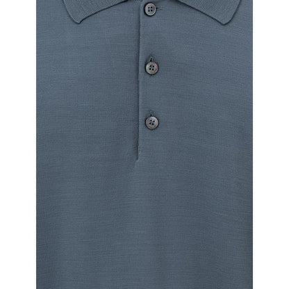 Brioni Gray Wool Polo Shirt