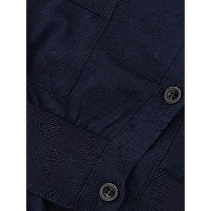 Paul & Shark Blue Cotton Cardigan