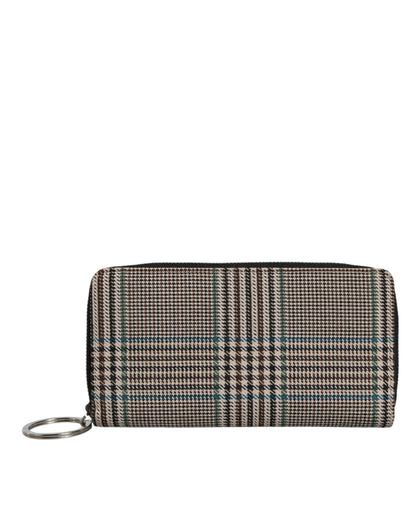 MM6 Maison Margiela Multicolor Houndstooth Continental Zip Around Clutch Wallet