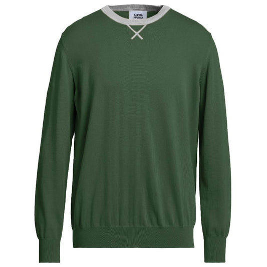 Alpha Studio Green Wool Sweater