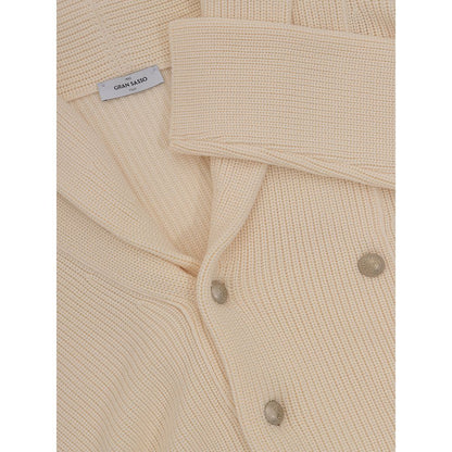 Gran Sasso White Wool Cardigan