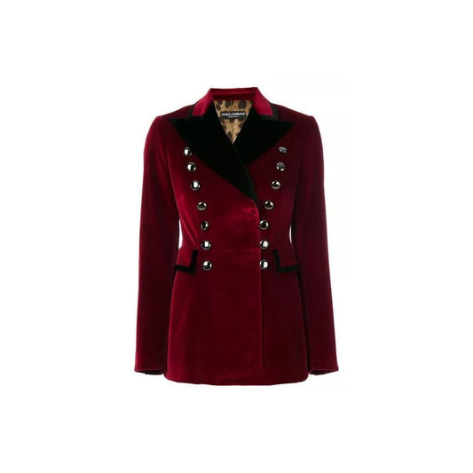 Dolce & Gabbana Red Cotton Jackets & Coat