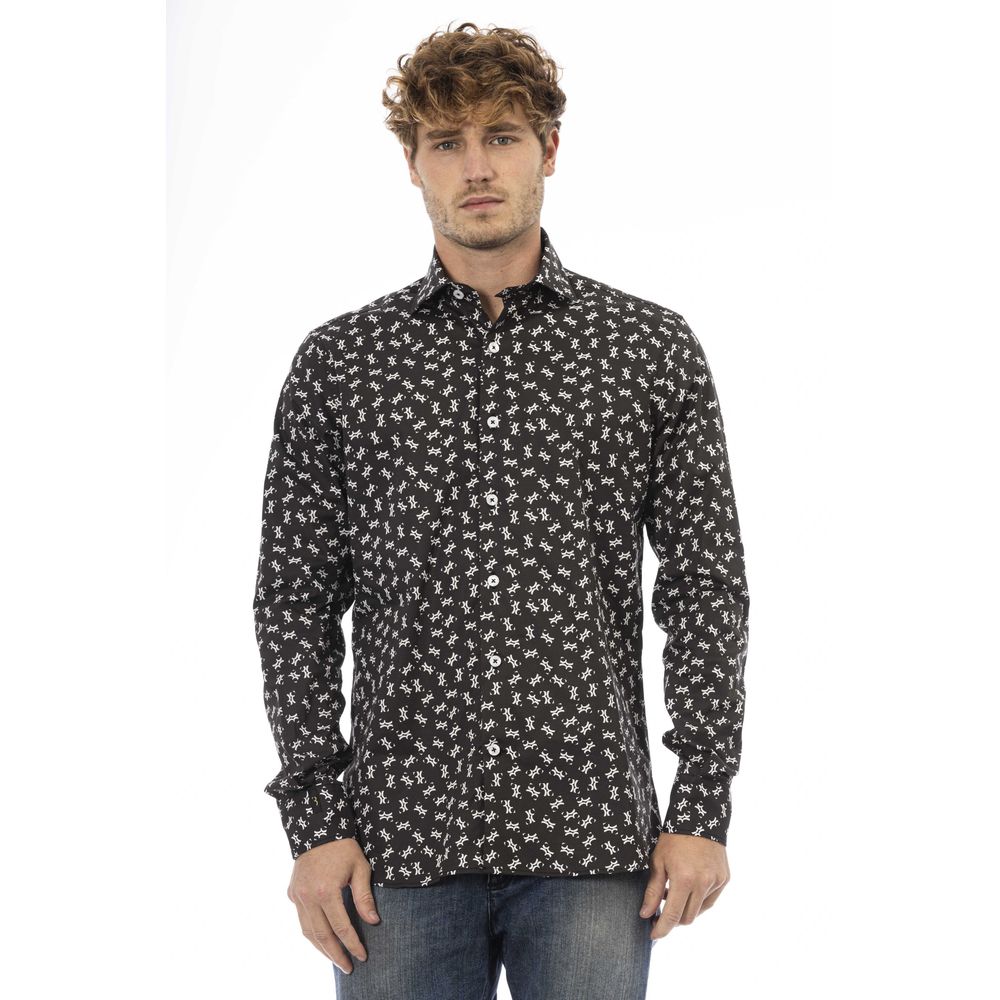 Billionaire Italian Couture Black Cotton Shirt