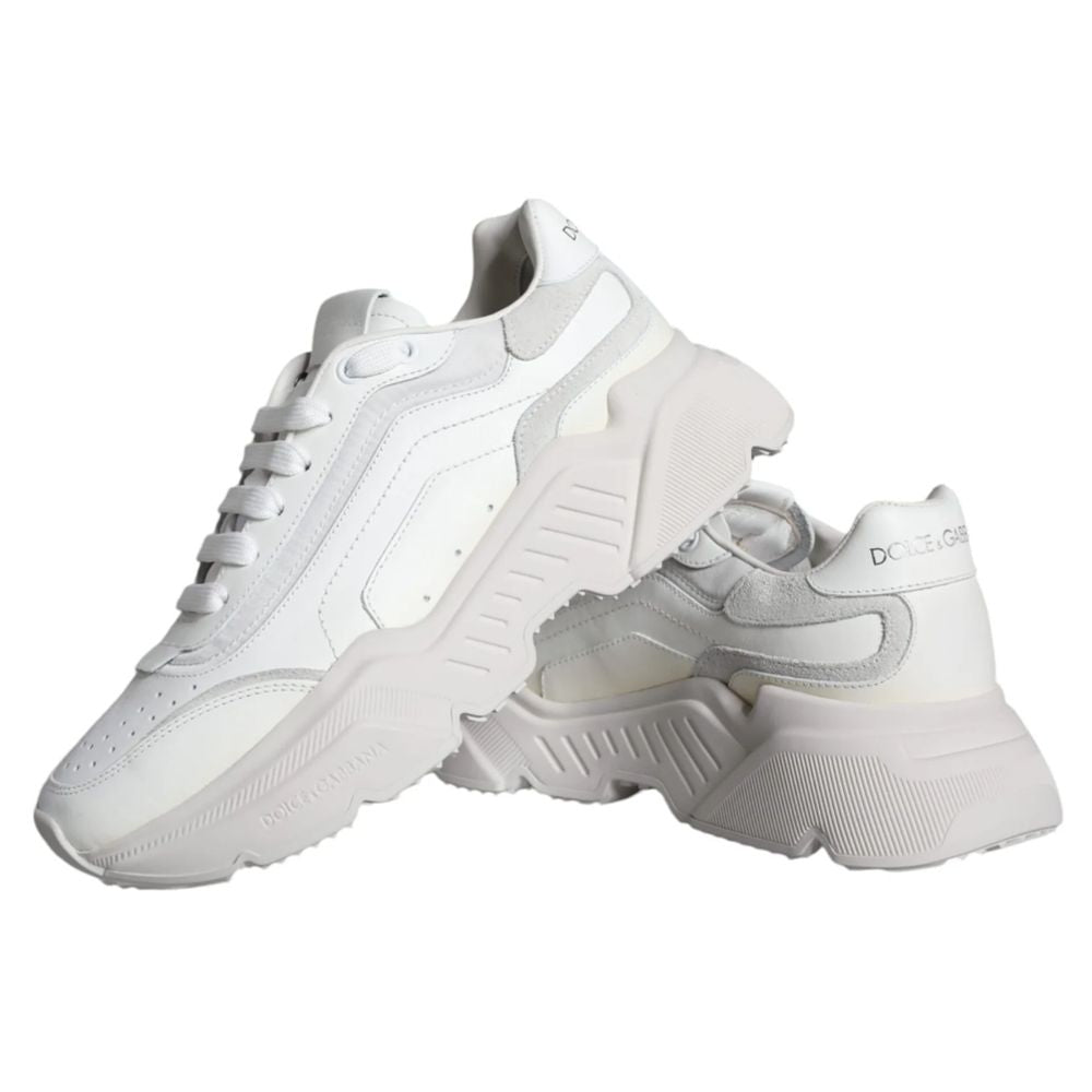 Dolce & Gabbana White Leather Di Calfskin Sneaker