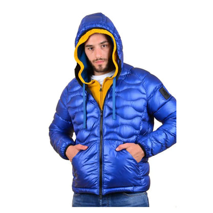 Refrigiwear Blue Nylon Mens Down Jacket