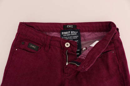 의상 National Red Wash Cotton Stretch Denim 청바지