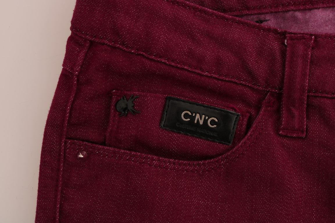 의상 National Red Wash Cotton Stretch Denim 청바지